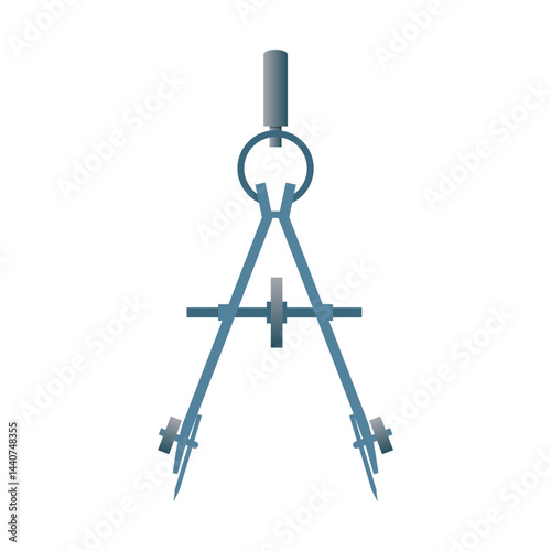 Compass drawing tool vector image on white