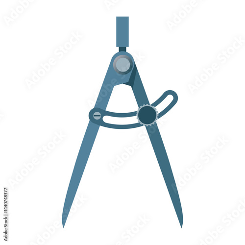 Hand locksmith tool. Scribing compass vector image