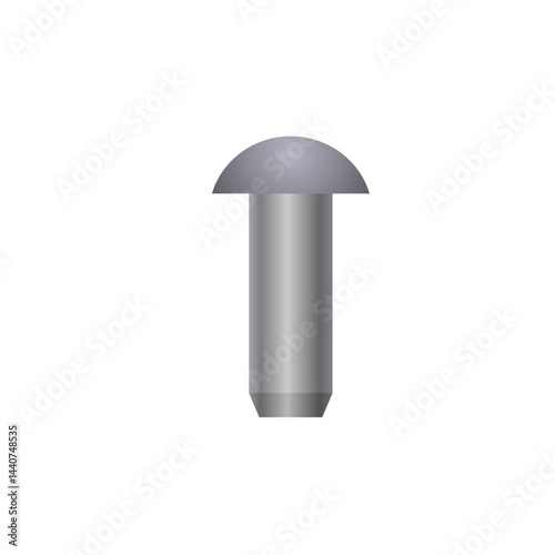 Metal rivet vector image on white background