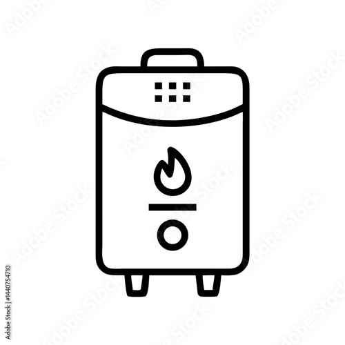 Gas water heater icon, vector 