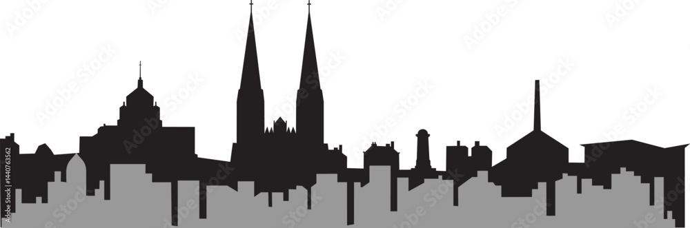 Obraz premium VILLE VU DE LOIN.eps