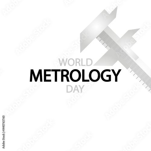 World metrology day caliper, vector art illustration.