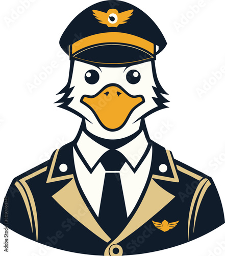 duck pilot portrait silhouette