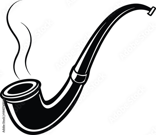 classic smoking pipe silhouette 