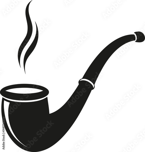 classic smoking pipe silhouette 