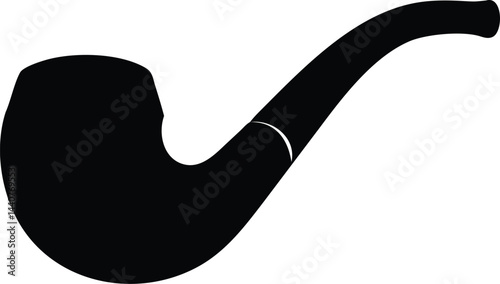 classic smoking pipe silhouette 