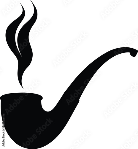 classic smoking pipe silhouette 