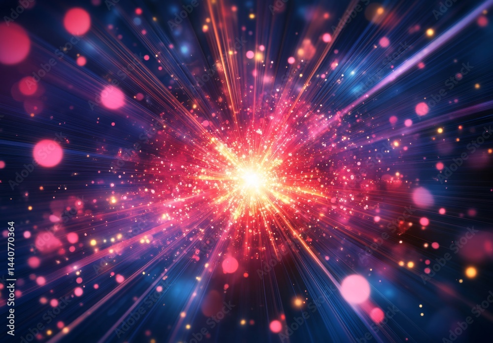 Fototapeta premium Explosive cosmic burst of light