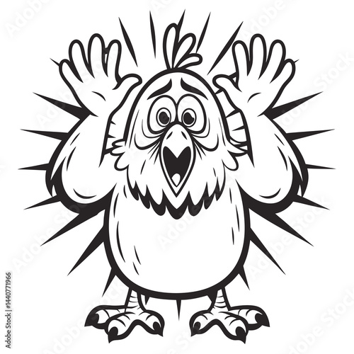 Crazy Chicken Funny Coloring Book

