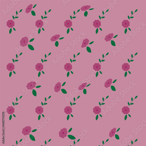 Seamless Floral Pattern in vector. seamless floral pattern on pink background. seamless pattern flower background illustration.