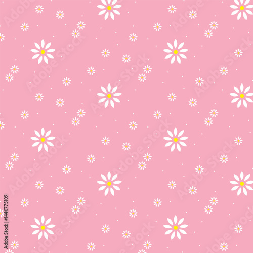 Seamless Floral Pattern in vector. seamless floral pattern on pink background. eps10