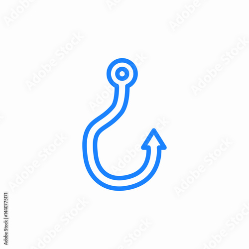 fishing hook icon sign vector