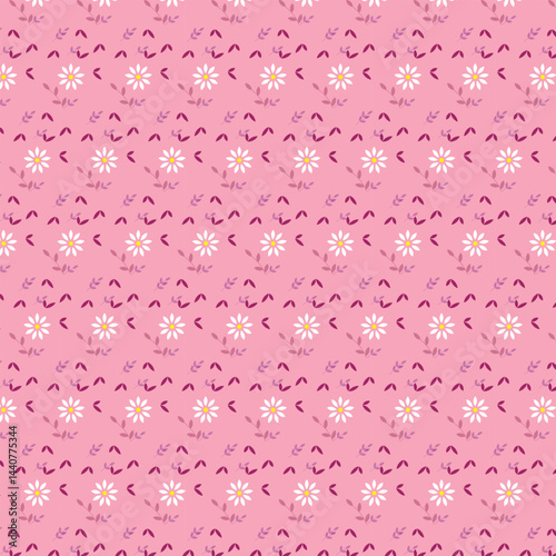 seamless patterns in floral style for design. Vector illustration of a seamless floral pattern in spring for Wedding, anniversary, birthday and party. 