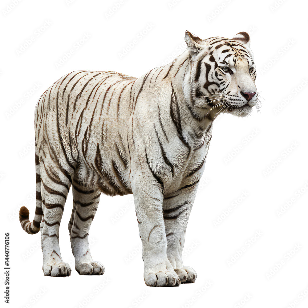 Obraz premium white tiger isolated on white background png