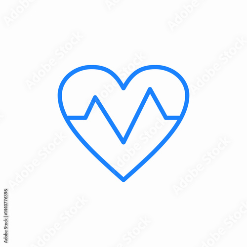 heart rhythm icon sign vector