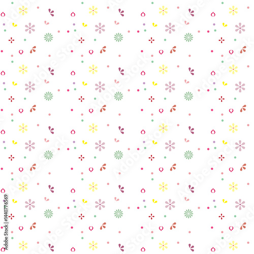 Seamless floral pattern. seamless pattern with flower on white background. seamless Flower  with abstract floral pattern. Vector illustration.