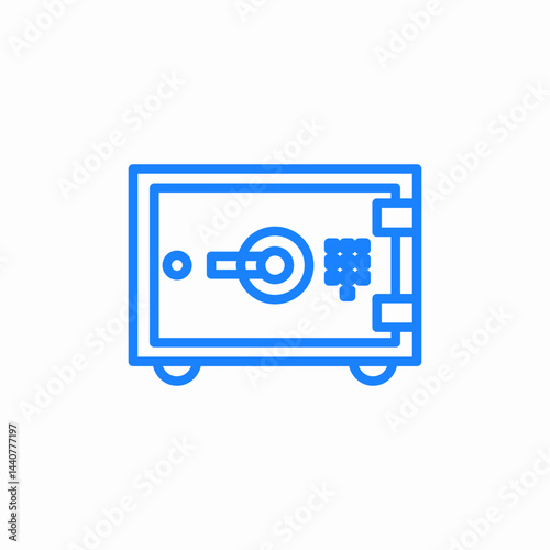 locked safe icon sign vector