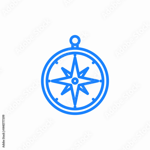 magnetic compass icon sign vector