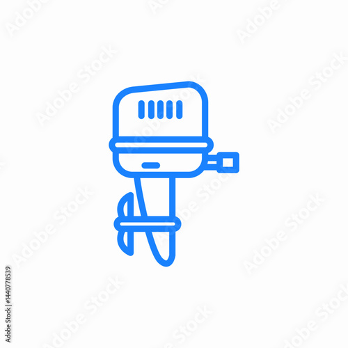 outboard motor icon sign vector
