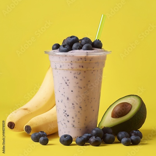 avocado banana blueberry smoothie
