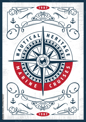 Nautical themed design highlighting marine cruises
