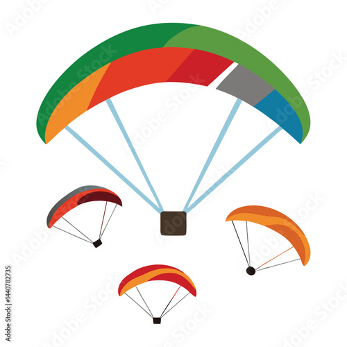 Paraglider icon isolated on white background