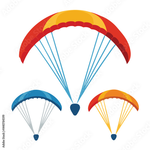 Paraglider icon isolated on white background