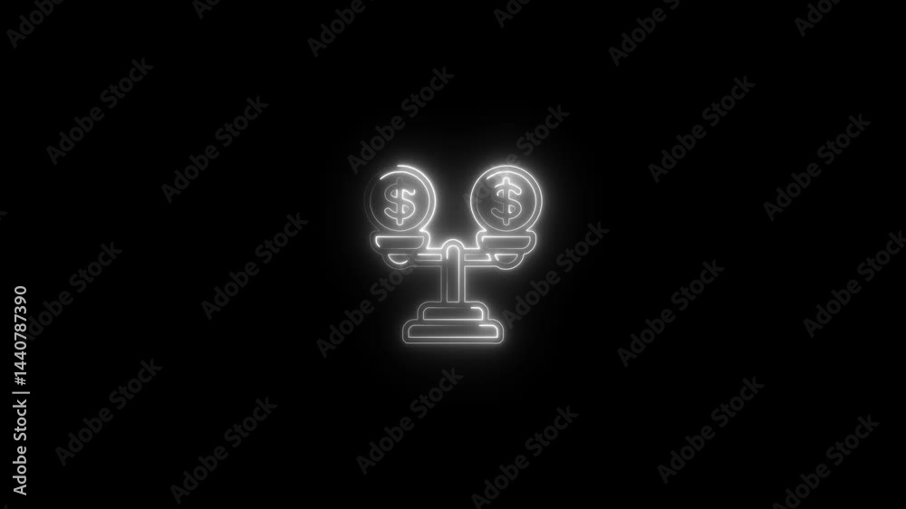 glowing neon icon animation black background. 4K Video motion graphic animation. glowing neon icon animation black background. 4K Video motion graphic animation.