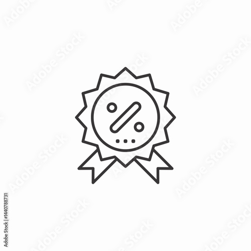 discount badge icon sign vector