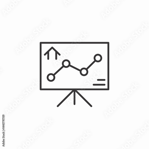 growth chart icon sign vector