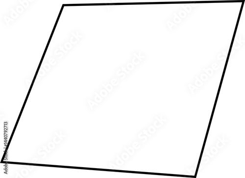 Polygon shaped into a square form with minimalist irregular lineart expressing geometric abstract outlines.
