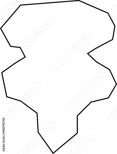 Artistic squared polygon composed with minimalist irregular hand-drawn outlines emphasizing geometric characteristics.