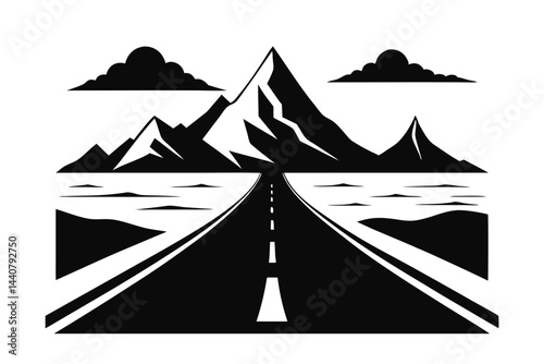 vector illustration of a mountain landscape