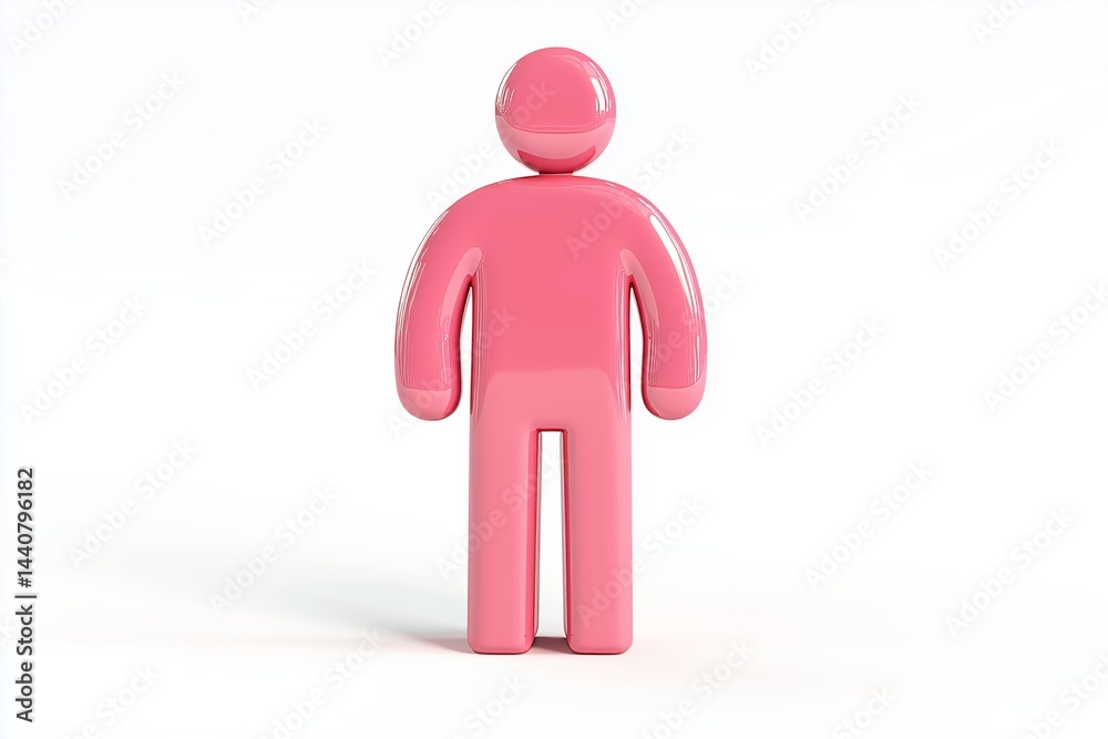 Obraz premium male sign. 3d rendering isolated on white background. Cartoon plastic style icon