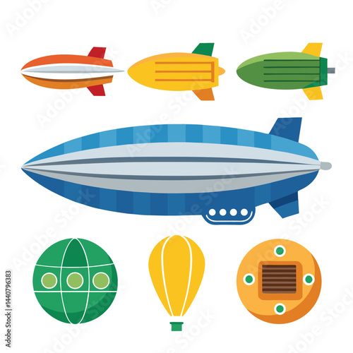 Zeppelin icon isolated on white background