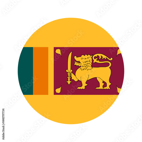 Round Sri Lanka flag icon