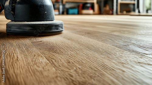 Wood Floor Sanding with Orbital Sander