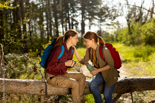 Friends sharing laughter an...