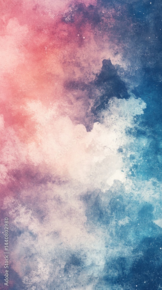 Fototapeta premium A vibrant abstract cosmic scene featuring swirling colors of pink, blue, and white, evoking a mystical atmosphere.
