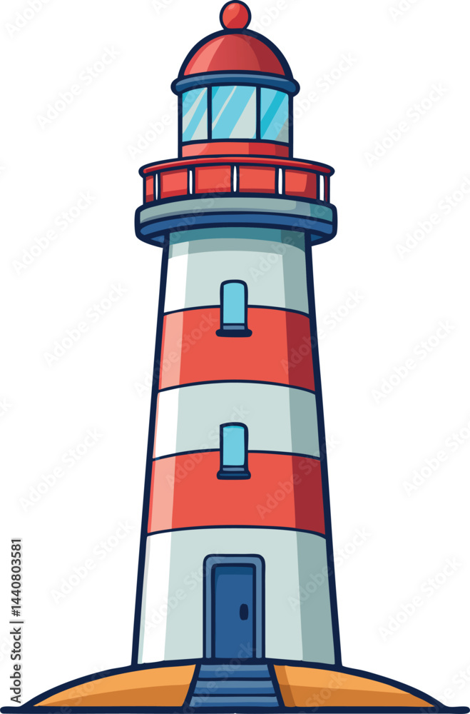 Stunning Red and White Striped Lighthouse Vector Illustration for Coastal, Nautical, and Maritime Designs – The Ultimate Guide for Seaside Branding and Navigation Elements Stunning Red and White Striped Lighthouse Vector Illustration for Coastal, Nautical, and Maritime Designs – The Ultimate Guide for Seaside Branding and Navigation Elements