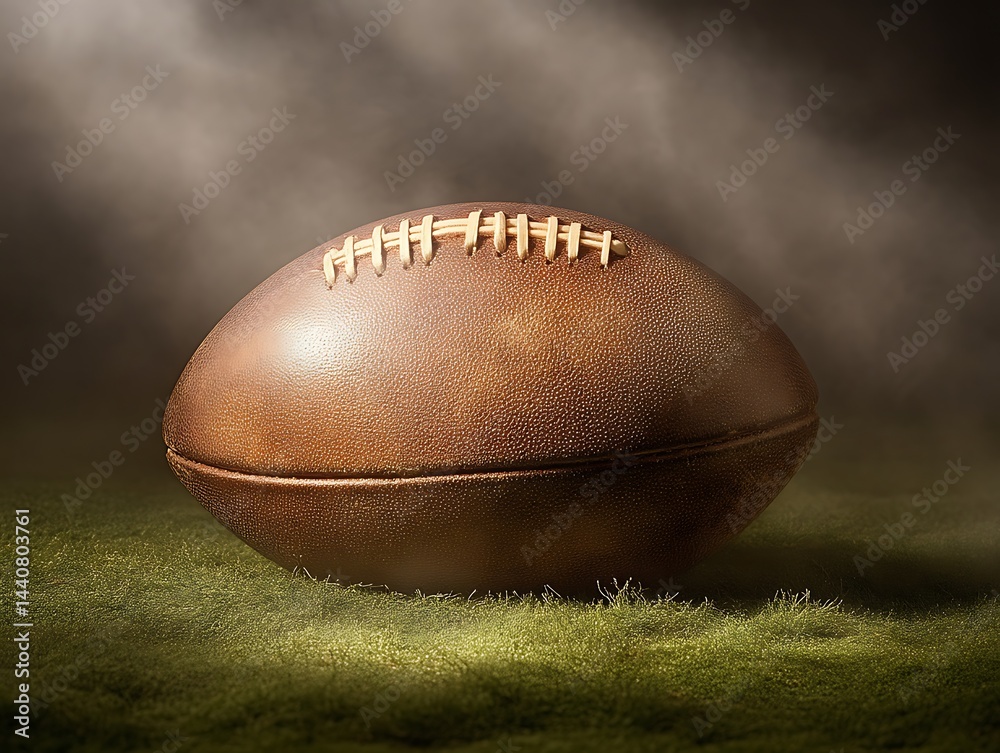 Obraz premium Brown Football on Grass Field