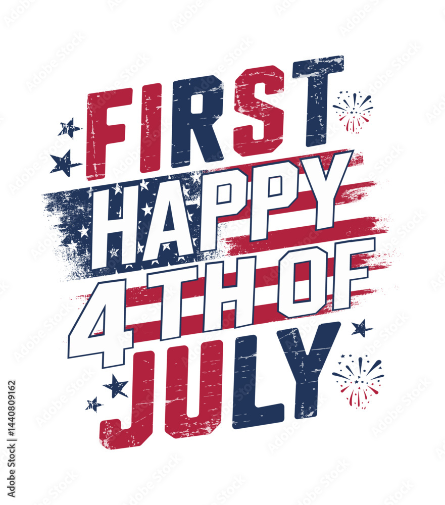Obraz premium Independence Day Celebration with a Patriotic Festive Design, a Memorable 4th of July