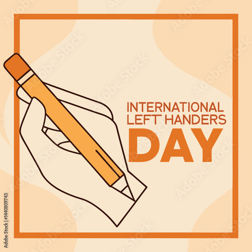 Vector illustration of a hand holding a pencil and paper, ideal for business and office document signing concept design