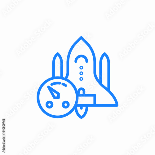 rapid launch speed icon sign vector