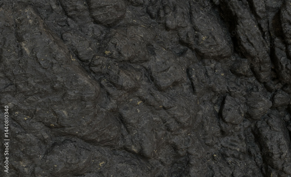 Dark, textured rock face Dark, textured rock face