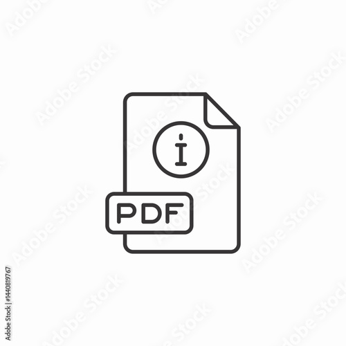 pdf document icon sign vector