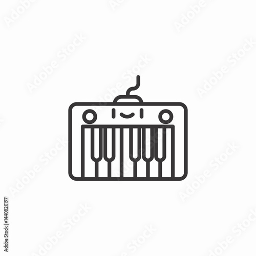 piano simulator toy icon sign vector