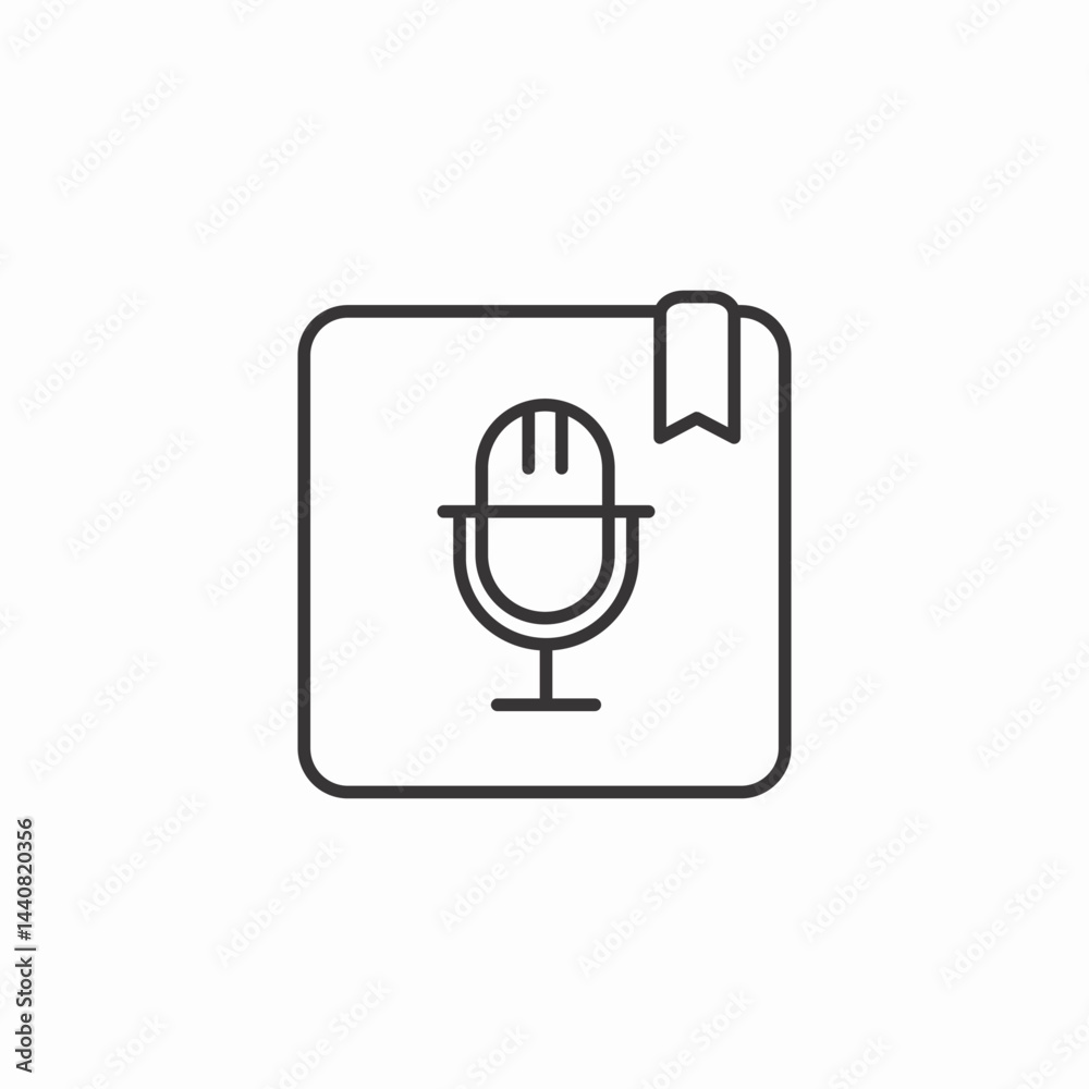 podcast microphone icon sign vector