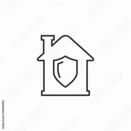 protected home icon sign vector