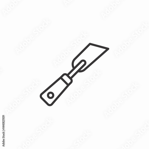 putty knife icon sign vector